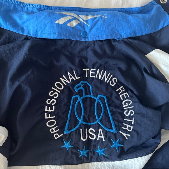 VINTAGE REEBOK RETRO 90S PROFESSIONAL TENNIS USA SPORTS JACKET WINDBREAKER S-L - Picture 7 of 11